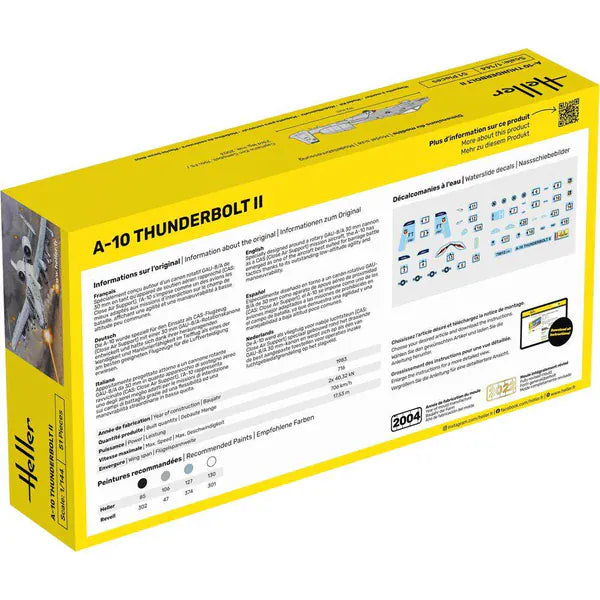 Heller 1/144 A-10 Thunderbolt II Plastic Model Kit