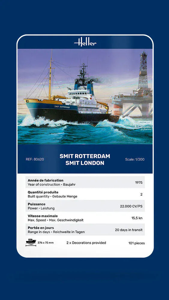 Heller 1/200 Smit Rotterdam/ Smit London Plastic Model Kit