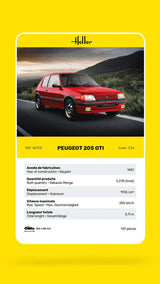 Heller 1/24 Peugeot 205 GTI Plastic Model Kit