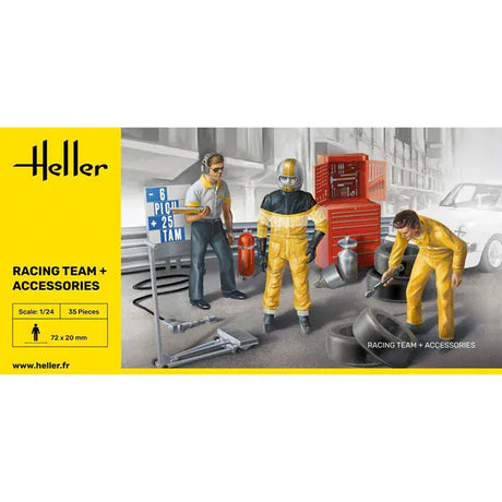 Heller 1/24 Racing Team Figures Plastic Model Kit