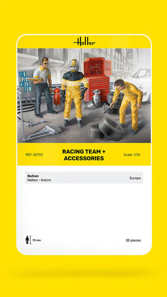 Heller 1/24 Racing Team Figures Plastic Model Kit