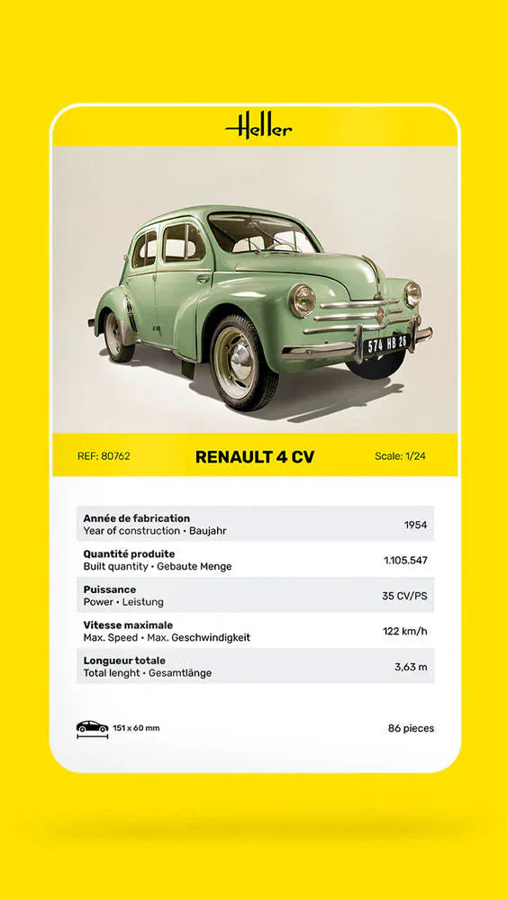Heller 1/24 Renault 4 CV Plastic Model Kit