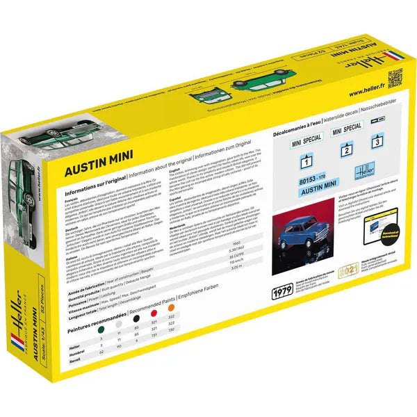 Heller 1/43 Austin Mini Plastic Model Kit