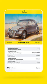 Heller 1/43 Citroen 2CV Plastic Model Kit