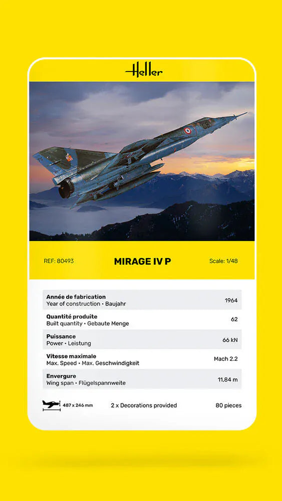 Heller 1/48 Mirage IV P Plastic Model Kit
