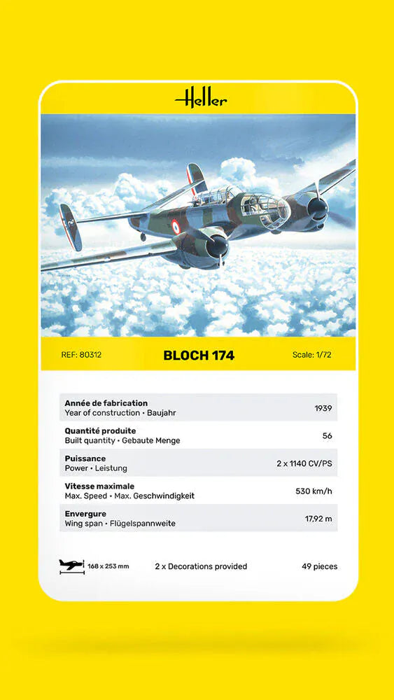 Heller 1/72 Bloch 174 Plastic Model Kit