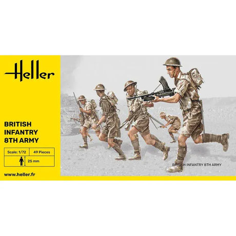 Heller 1/72 British Infantry 8th Army Plastic Model Kit