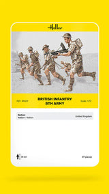 Heller 1/72 British Infantry 8th Army Plastic Model Kit