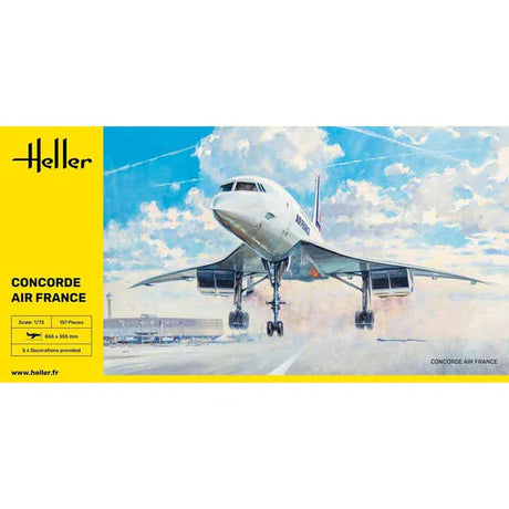 Heller 1/72 Concorde Air France Plastic Model Kit