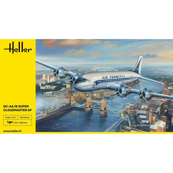 Heller 1/72 DC6 Super Cloudmaster Air France Plastic Model Kit