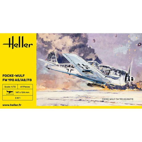 Heller 1/72 Focke-Wulf Fw190 A5/A8/F8 Plastic Model Kit