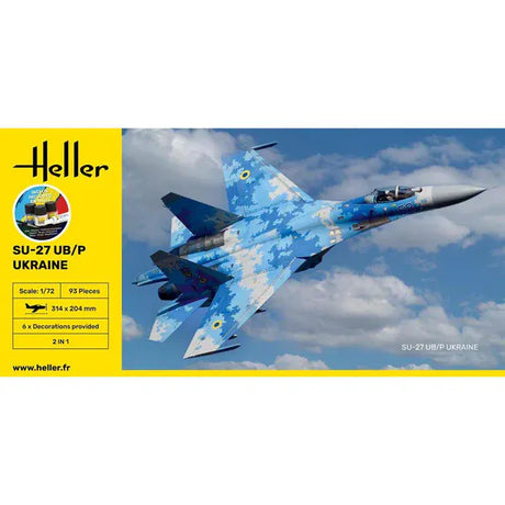 Heller 1/72 GIFT SET SU-27 UB/P Ukraine Plastic Model Kit
