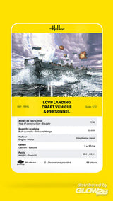 Heller 1/72 LCVP Normandy Landing Craft & Personnel Plastic Model Kit