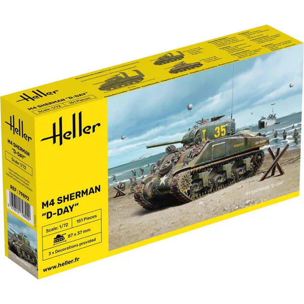 Heller 1/72 M4 Sherman D-Day Plastic Model Kit