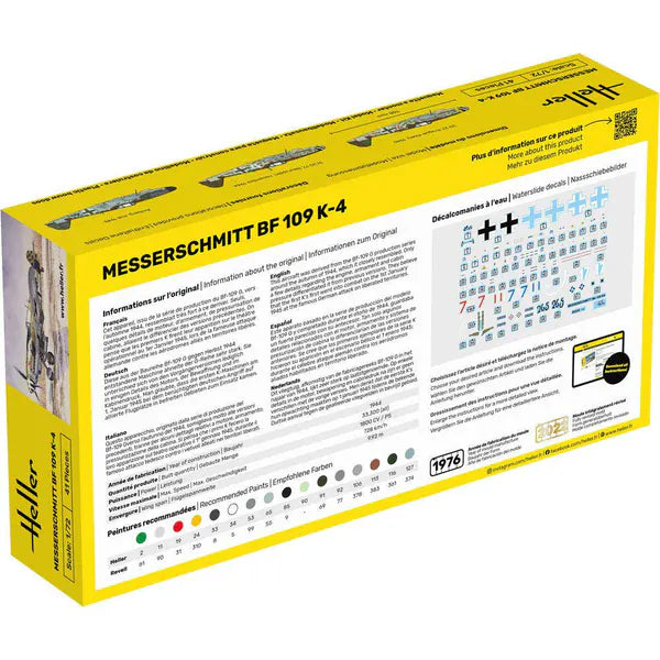 Heller 1/72 Messerschmitt Bf 109 K-4 Plastic Model Kit