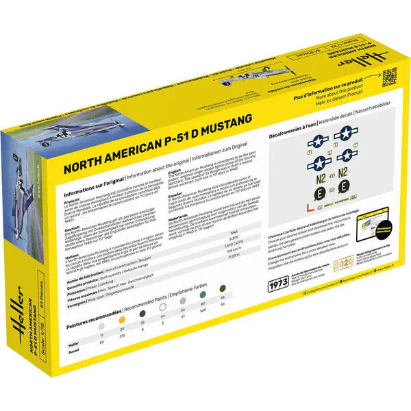 Heller 1/72 P-51D Mustang Plastic Model Kit