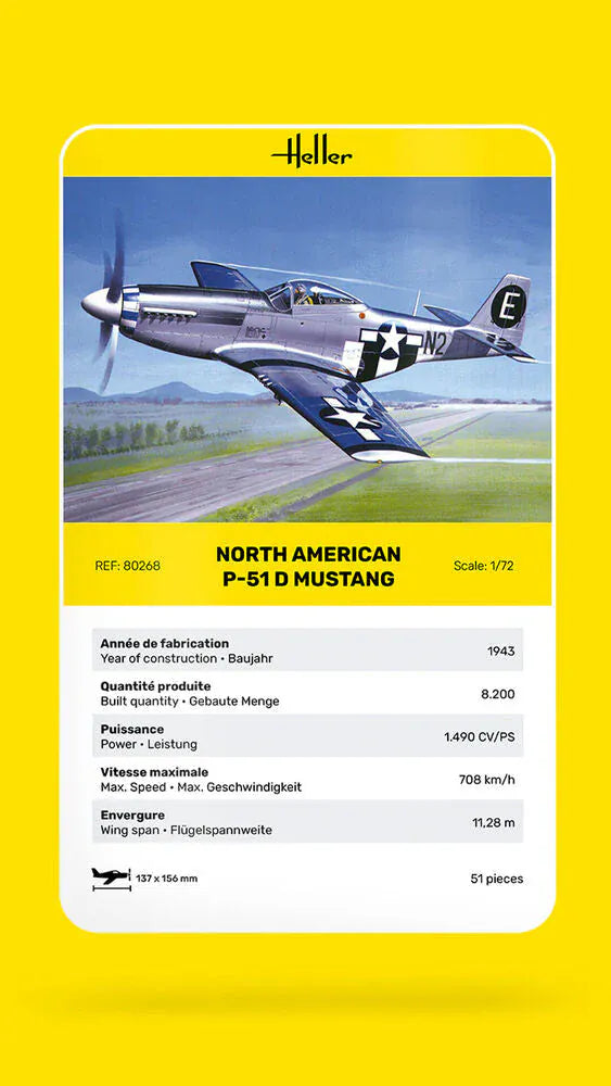 Heller 1/72 P-51D Mustang Plastic Model Kit