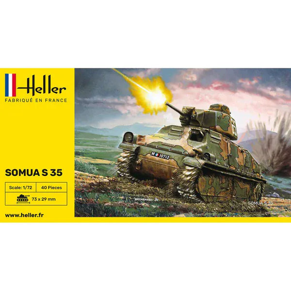 Heller 1/72 Somua S-35 Tank Plastic Model Kit