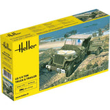 Heller 1/72 US 1/4 Ton Willys Truck & Trailer Plastic Model Kit