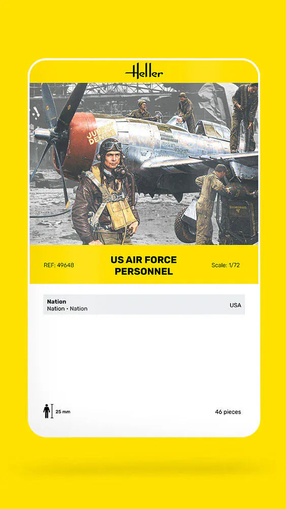 Heller 1/72 US Air Force Personal Plastic Model Kit