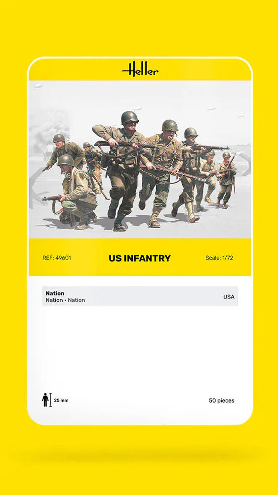 Heller 1/72 US Infantry Plastic Model Kit
