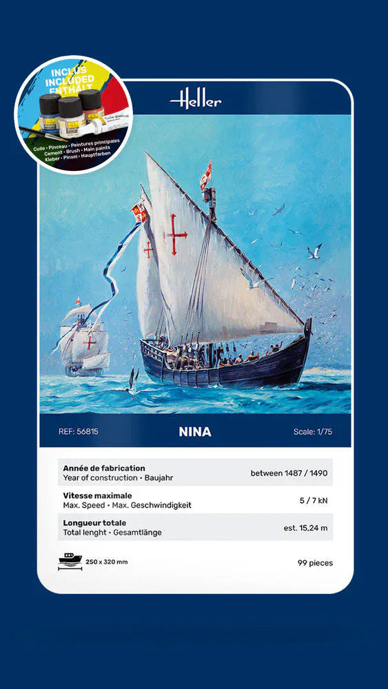 Heller 1/75 GIFT SET Nina Plastic Model Kit