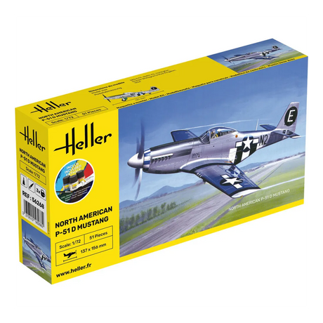 Heller HLL56268 P-51D Mustang 1/72 Starter Kit
