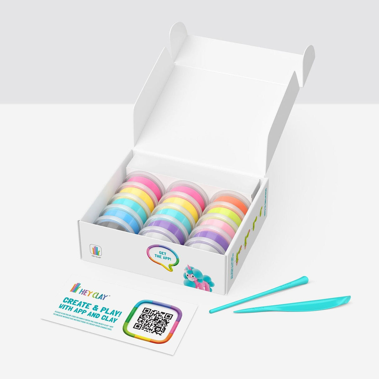 Hey Clay Rainbow Unicorns Set