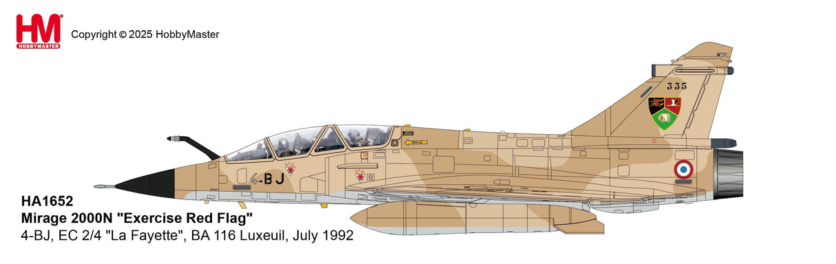 Hobby Master HA1652 1/72 Mirage 2000N Exercise Red Flag 4-BJ EC 2/4 La Fayette