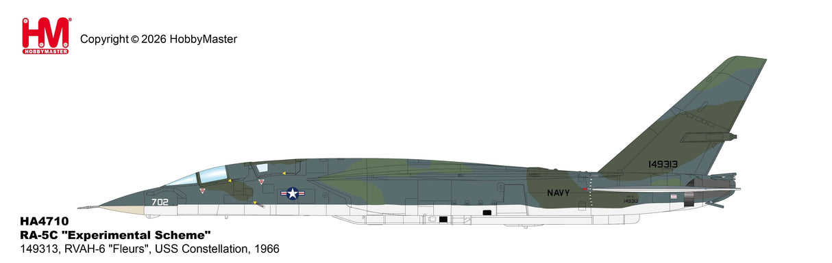 Hobby Master HA4710 1/72 RA-5C Experimental Scheme 149313 RVAH-6 Fleurs USS Constellation 1966
