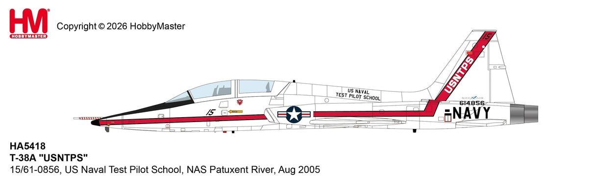 Hobby Master HA5418 1/72 T-38A USNTPS 15/61-0856 US Naval Test Pilot School NAS Patuxent River