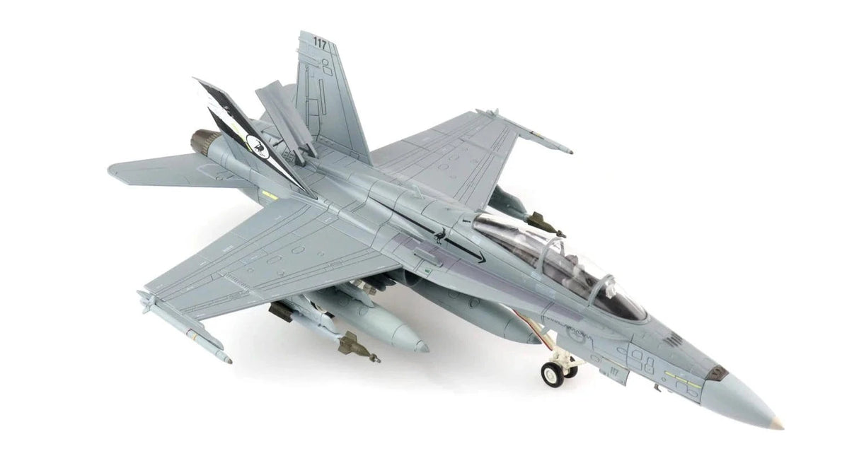 Hobby Master HA3570 1/72 F/A - 18B Hornet A21 - 117 75 SQN RAAF Dec 2021 Final Flight Diecast Model - Hobbytech Toys