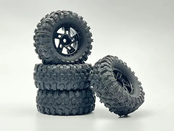 Hobby Plus 1.2inch Mudder Tire Set (60mm) Comp Compound [240396]