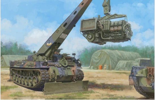 HobbyBoss 1/35 Bergepanzer BPz2A2 Buffalo ARV Plastic Model Kit [84568] - Hobbytech Toys