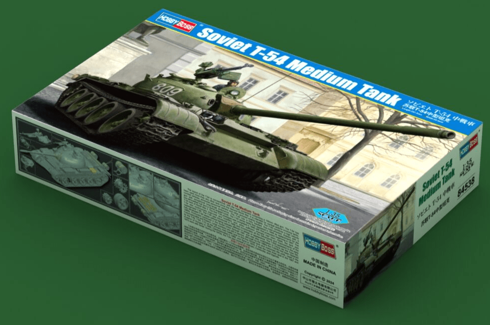 HobbyBoss 1/35 Soviet T - 54 Medium Tank Plastic Model Kit [84538] - Hobbytech Toys