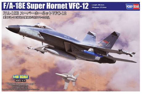 HobbyBoss 1/48 F/A - 18E Super Hornet VFC - 12 Plastic Model Kit [85818] - Hobbytech Toys