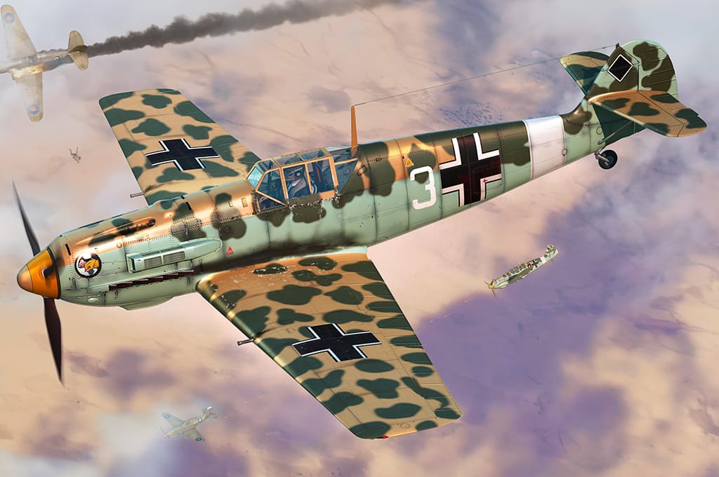 HobbyBoss 1/48 Messerschmitt Bf109E-4/TROP Plastic Model Kit