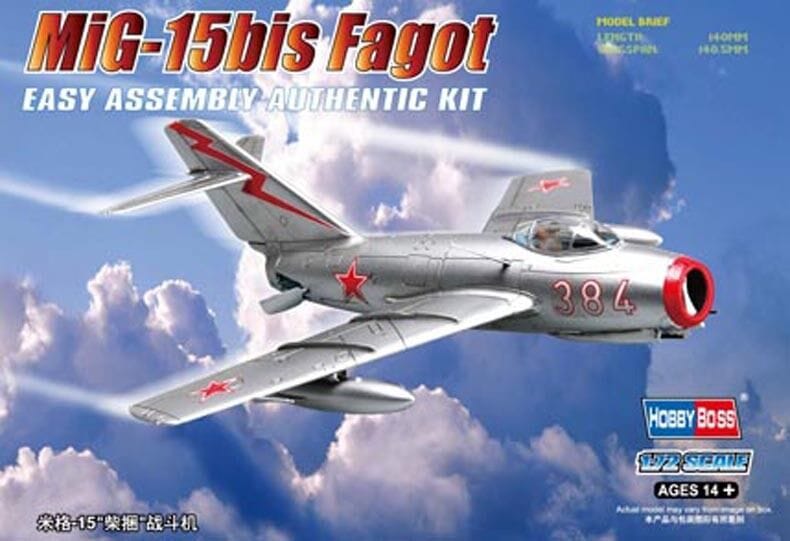 HobbyBoss 1/72 MiG-15bis Fagot Plastic Model Kit [80263]