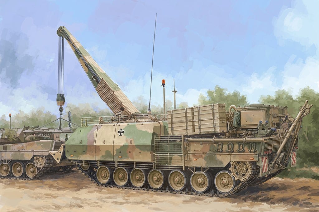 HobbyBoss 84566 1/35 Bergepanzer BPz3A1 Buffalo ARV Plastic Model Kit - Hobbytech Toys