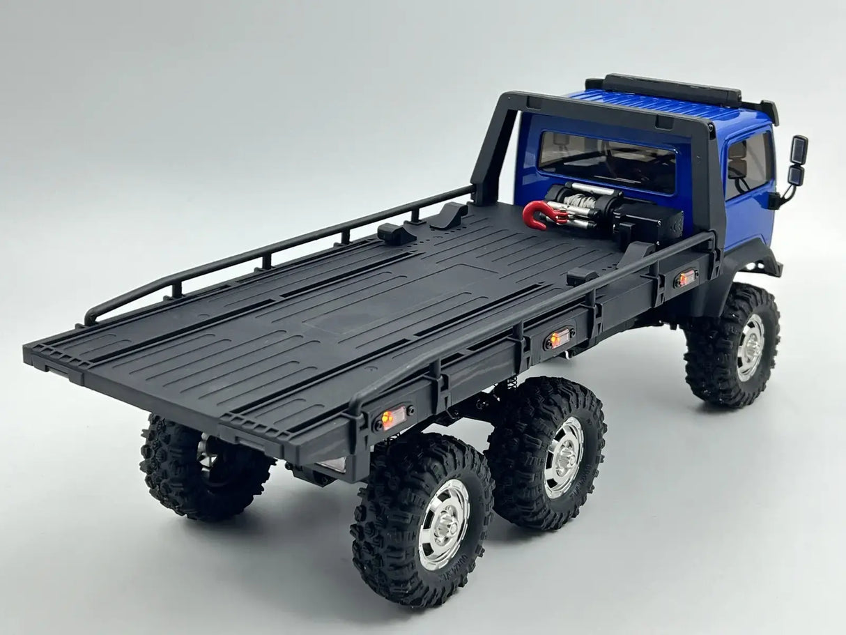 HobbyPlus 1/18 CR-18P 6X6 Flatbed (Blue) Brushed