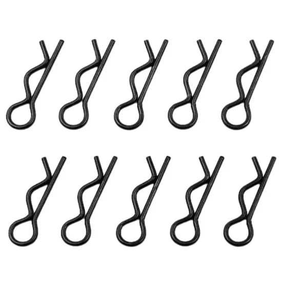 Hobbytech 1/10 Scale Body Clips - Black (10pcs) - Hobbytech Toys