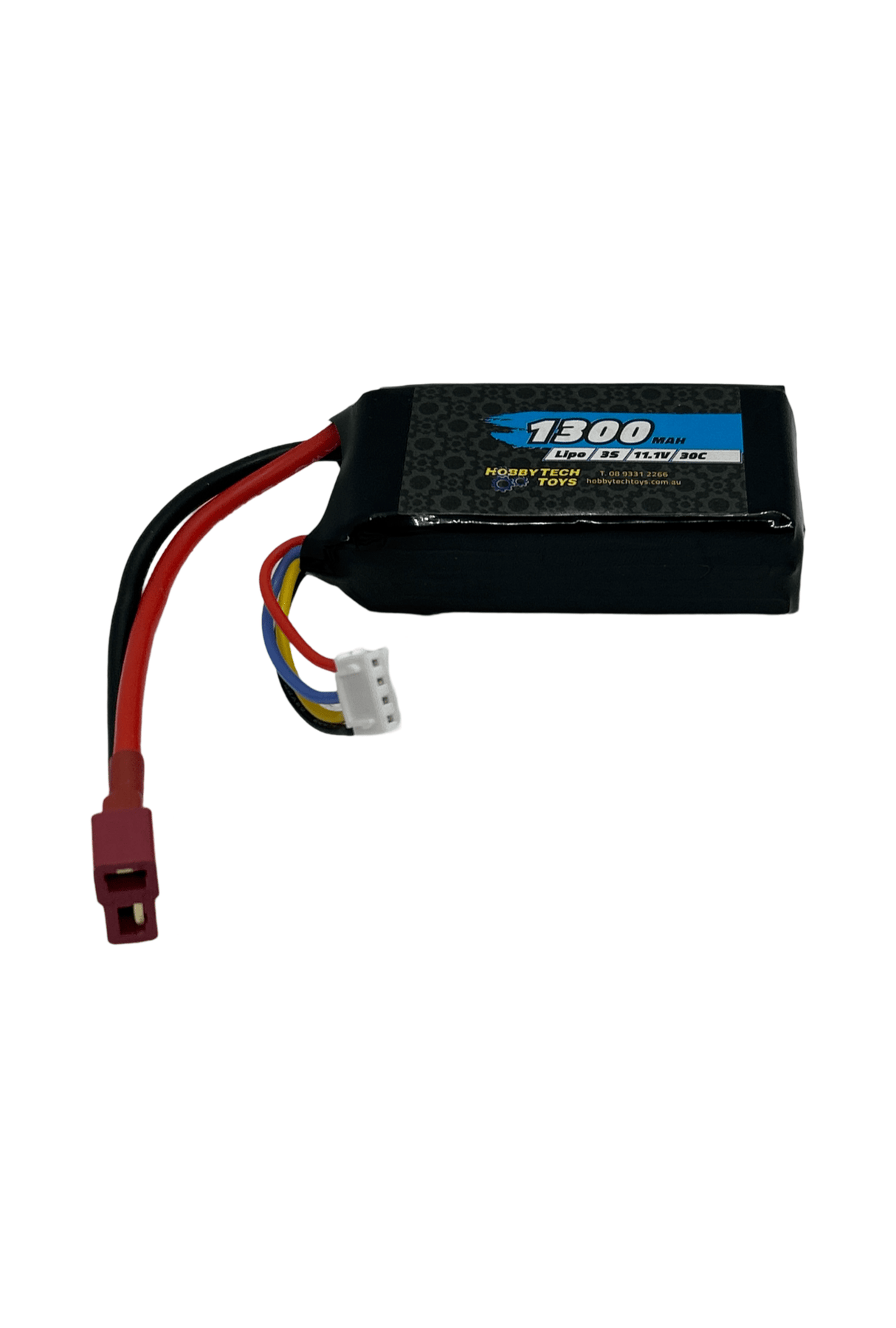 Hobbytech 1300mah 3S 11.1v 30c Softcase Lipo Battery - Deans - Hobbytech Toys
