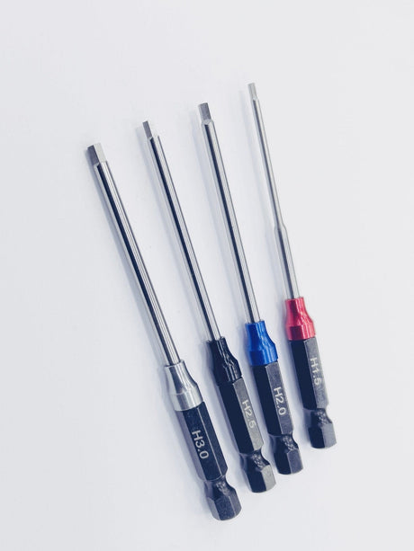 Hobbytech 4 - Piece Metric 1/4" Hex Driver Set (1.5, 2.0, 2.5, 3.0mm) - Hobbytech Toys