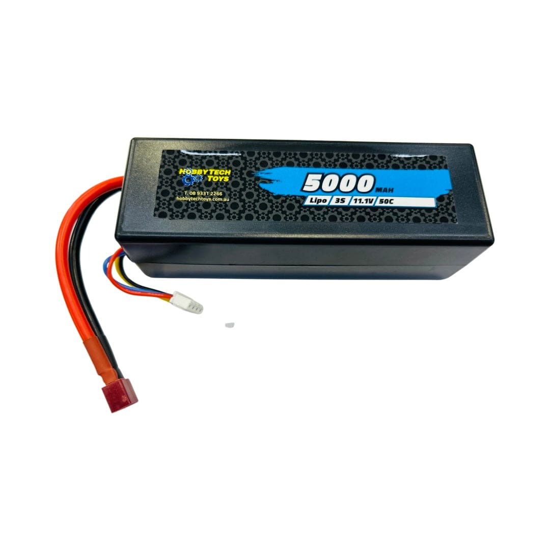 Hobbytech 5000mah 3S 11.1v 50c Hardcase Lipo Battery - Deans - Hobbytech Toys