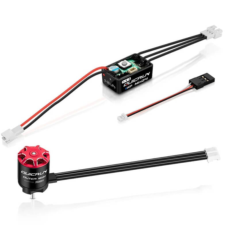 Hobbywing QuicRun WP MINI24 ESC and 1621SL 3500KV crawler motor combo 38020436