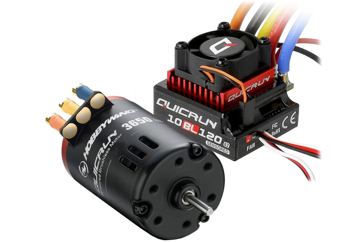 Hobbywing QuicRun 10BL120 G2 sensored ESC and 3650SD 10.5T motor combo 38020382