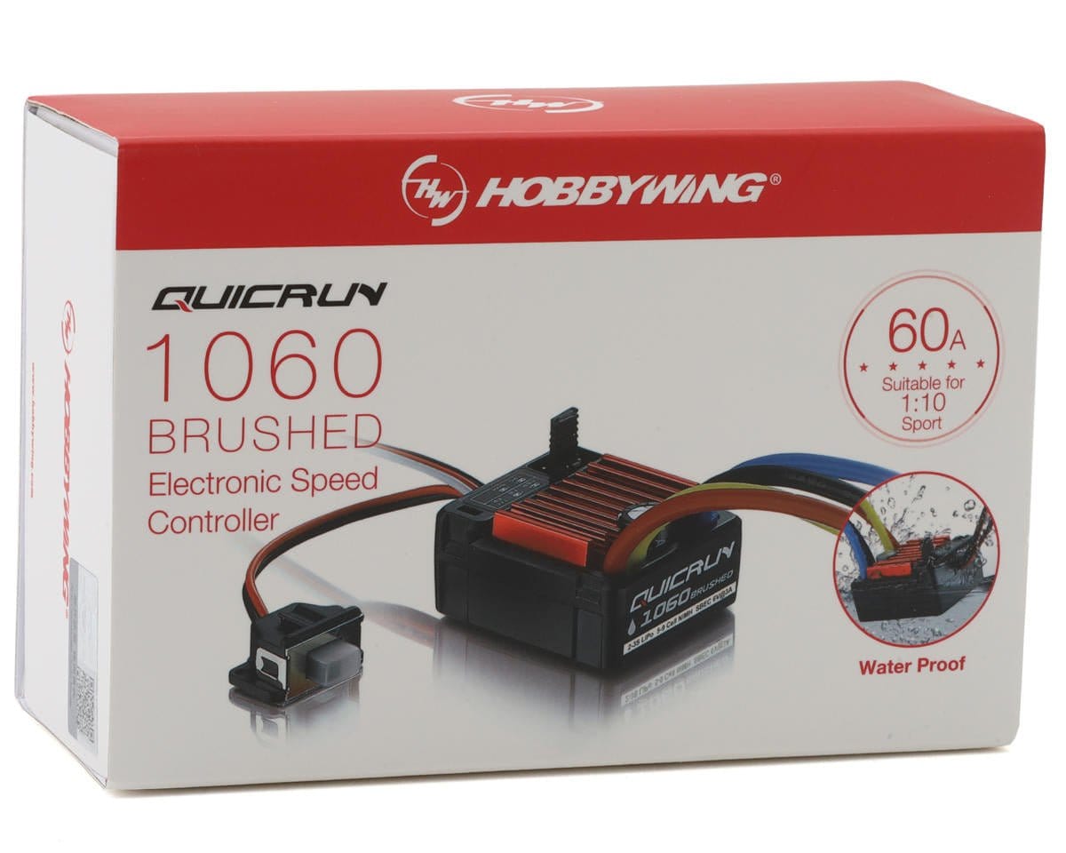 Hobbywing Quicrun 1060 1/10 Brushed ESC w/T - Plug [30120203] - Hobbytech Toys