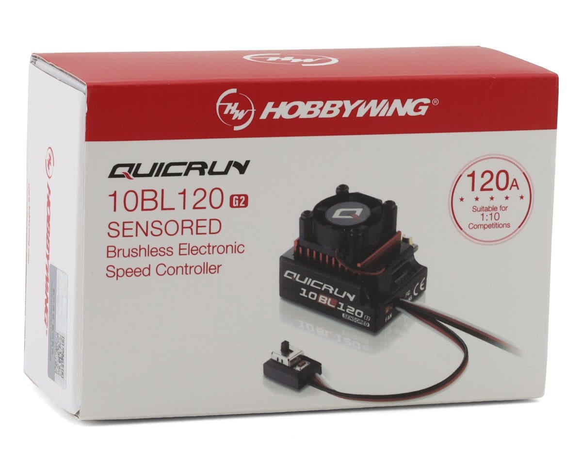 Hobbywing QuicRun 10BL120 G2 120A 1/10 Sensored Brushless ESC [30125002] - Hobbytech Toys