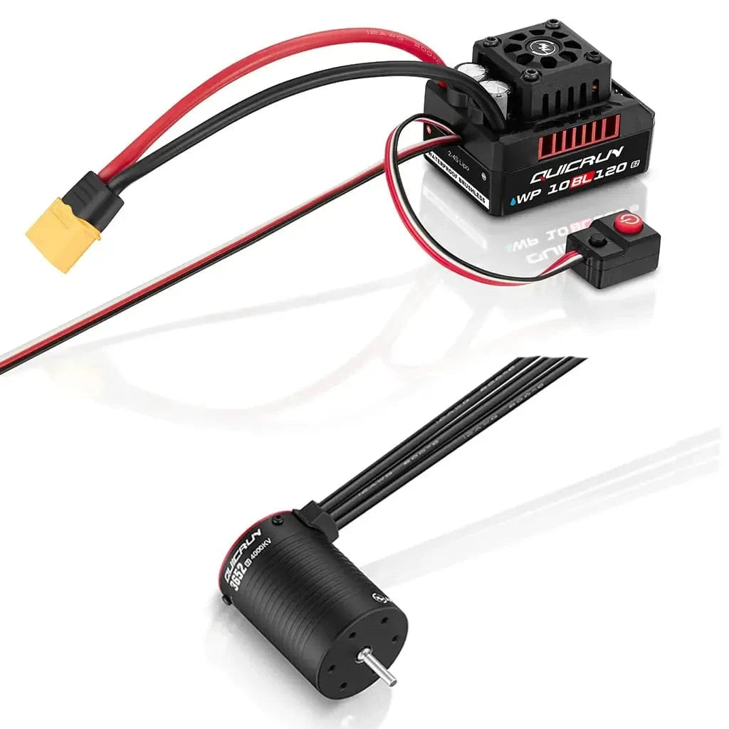 Hobbywing QuicRun 10BL120 G2 Sensorless Brushless ESC/3652SL 4000kv Motor Combo [38030208]