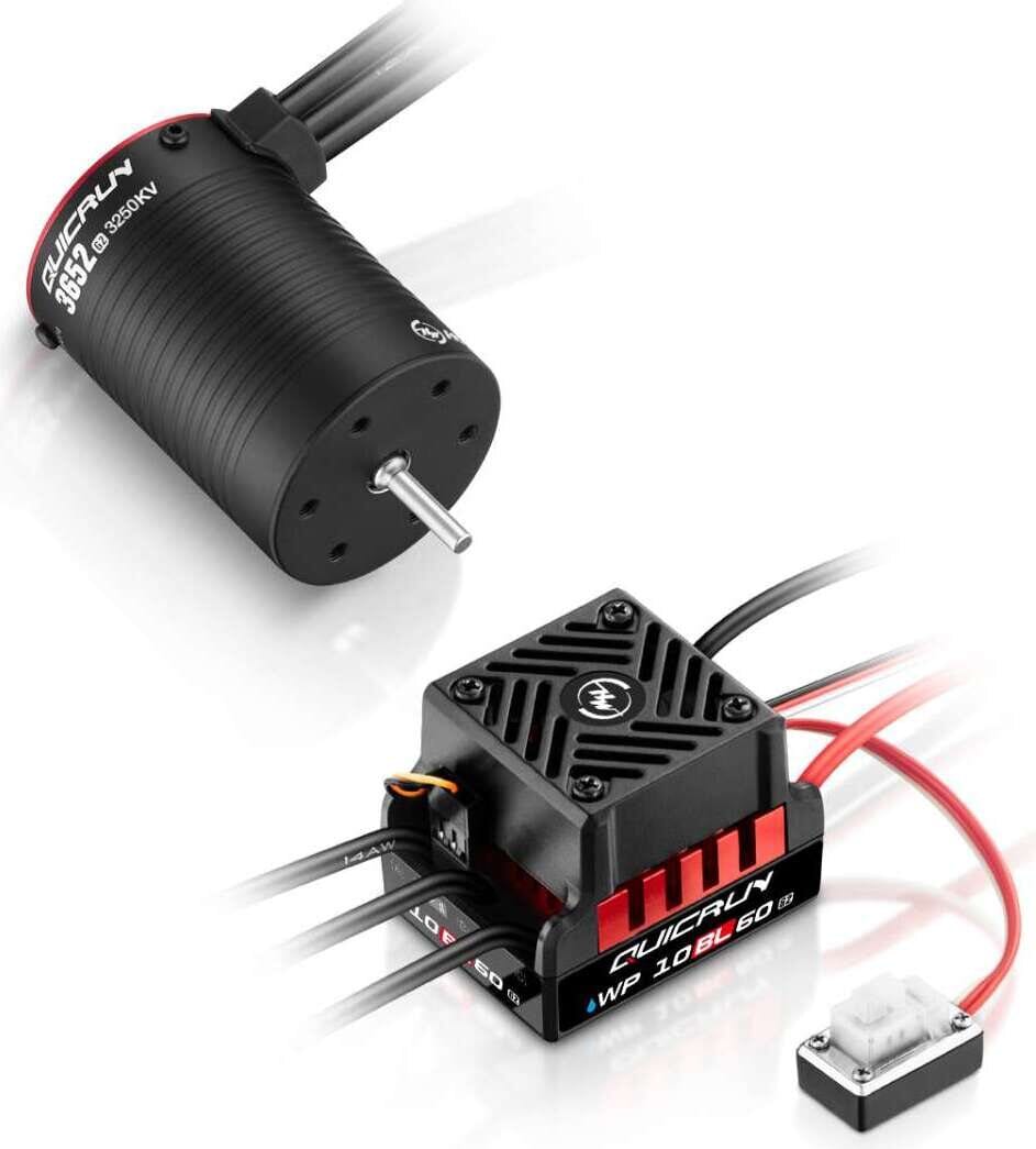Hobbywing QuicRun WP10BL60 G2 ESC and 3652SL G2 3250kV motor combo 38020396